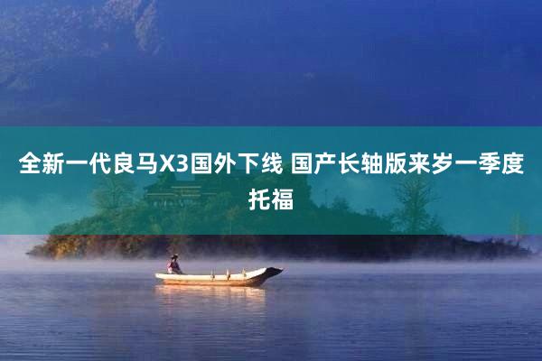 全新一代良马X3国外下线 国产长轴版来岁一季度托福