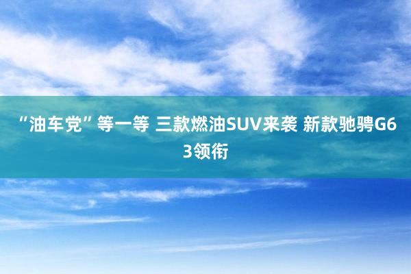 “油车党”等一等 三款燃油SUV来袭 新款驰骋G63领衔