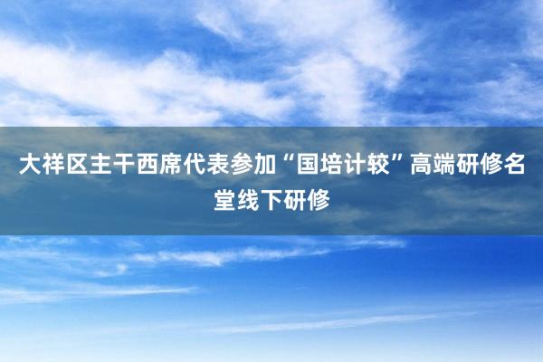 大祥区主干西席代表参加“国培计较”高端研修名堂线下研修