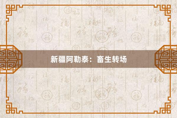 新疆阿勒泰：畜生转场