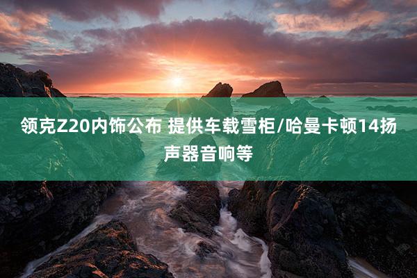 领克Z20内饰公布 提供车载雪柜/哈曼卡顿14扬声器音响等