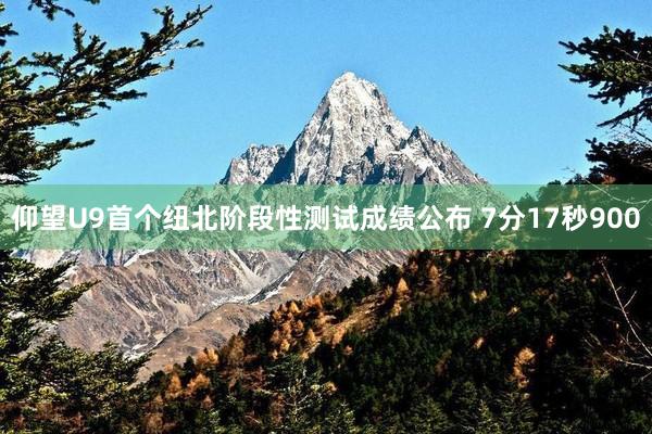 仰望U9首个纽北阶段性测试成绩公布 7分17秒900